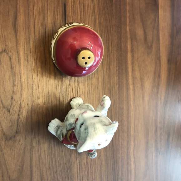 Vintage Fitz & Floyd Kristmas Kitty salt & pepper - Picture 2 of 11
